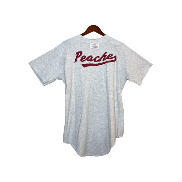 VTG 1992 A League Of Their Own Movie Cast Crew Baseball Jersey Shirt Peaches- XL - Picture 5 of 11